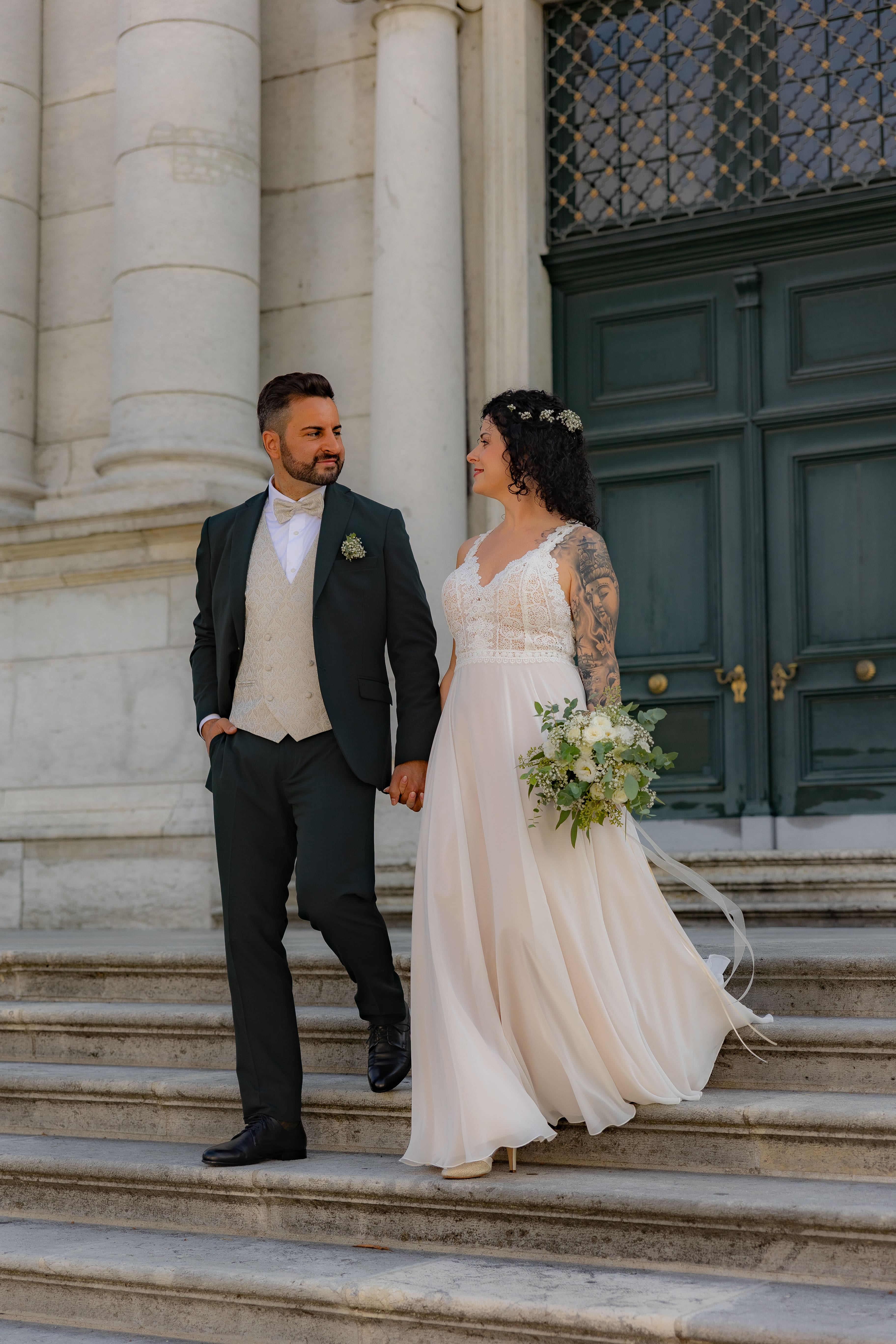 Fotos von Brautpaaren während ihrer Hochzeit in der Schweiz